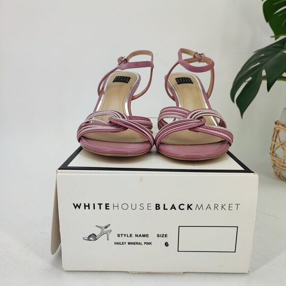 White House Women's Black Market Hailey Pink Synthetic Heels Size 6M - Picture 4 of 11